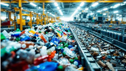 Linha de reciclagem.